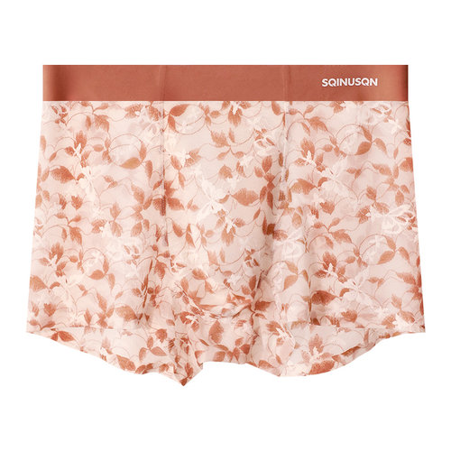 男士内裤网纱透气亲肤舒适凉感青年男平角裤7A级抑菌四角裤衩短裤