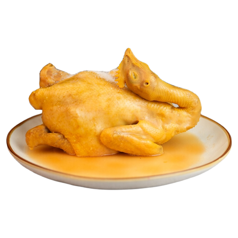 叹鸡 正宗广东五指毛桃盐焗鸡1000g整鸡清远鸡农家广府风味