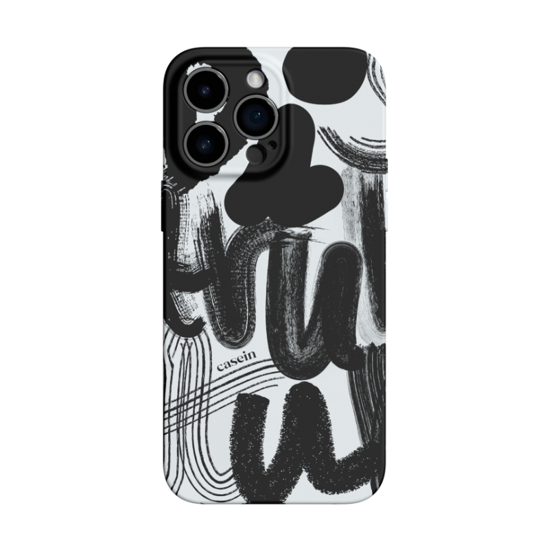 ASHINSLAB原创简约个性趣味涂鸦适用iPhone15ProMax苹果14软壳12新款13全包精孔模式潮流抽象艺术手机壳防摔