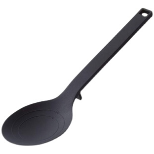 国际轻奢日本进口硅胶汤勺沙拉勺分菜勺炒菜勺子搅拌勺带容量刻度