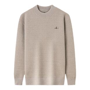 啄木鸟冬季毛衣男加绒加厚2025新款保暖半高领男士羊毛打底针织衫