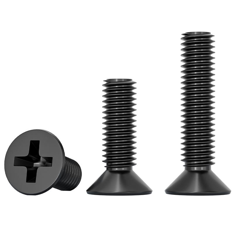 KB黑色沉头十字平尾自攻螺丝平头螺钉M1M1.2M1.4M1.5M2M2.6M3M4mm