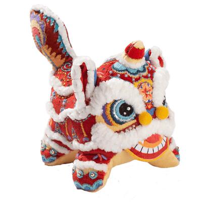 阿卡手工醒狮摆件材料包刺绣diy