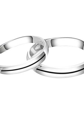 情侣戒指一对纯银日韩S925简约