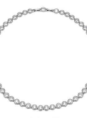 KREAM 满钻锆石项链男嘻哈女欧美简约锁骨链潮百搭高级感