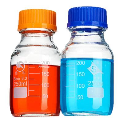 蜀牛蓝橙盖玻璃试剂瓶高硼硅密封