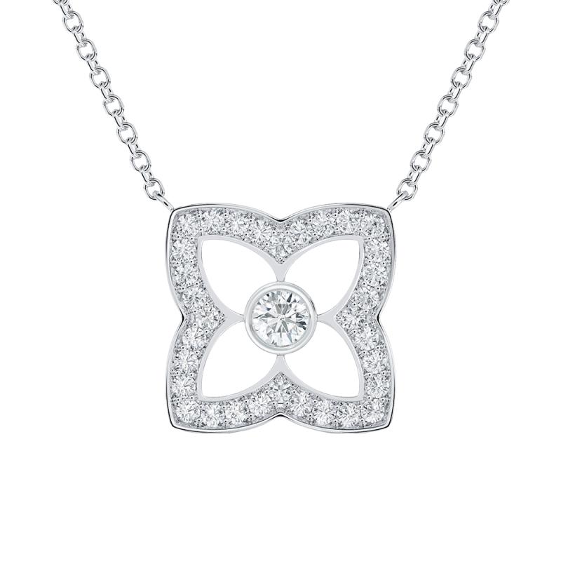De Beers 戴比尔斯 Enchanted Lotus Bloom 白金钻石项链