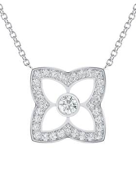 De Beers 戴比尔斯 Lotus by DE BEERS 莲花白金钻石项链 18K金
