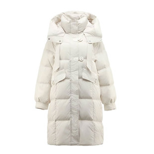 加厚白鹅绒羽绒服女中长款2025冬季新款百搭加厚过膝东北抗寒外套