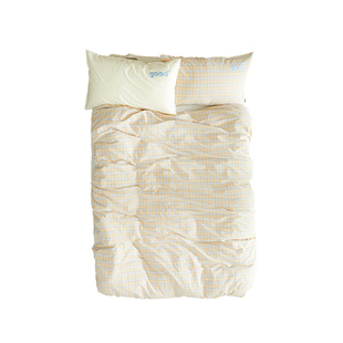 美好商店at home四件套{海盐乳酪}全棉家家纺色织水洗棉复古风