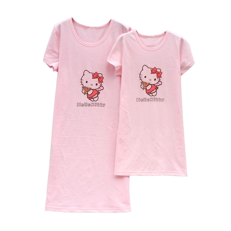 儿童睡裙a类女童2024夏季纯棉薄款睡衣亲子装母女夏款空调服夏天