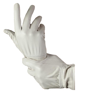 真皮白色手套男士绵羊皮加绒加厚保暖秋冬骑行开车女式白色皮手套