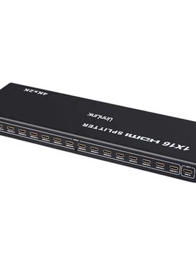 优联 HDMI1.4分配器1分16电脑电视监控显示器分屏器一进十六出高清4k60Hz分频器屏幕拓展器一分十六机柜式
