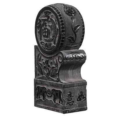 青石仿古门墩家用抱鼓石福鱼小象中式石材雕塑一对门当石精品包邮