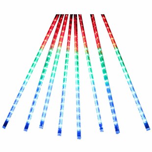 太阳能流星雨led灯条七彩色树灯彩灯户外防水新年流水氛围装饰灯