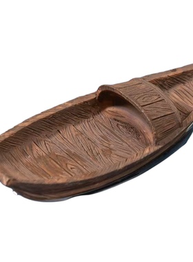 微景观漂浮木船古装情侣公仔摆件