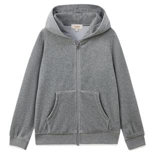 eland kids衣恋童装女童外套2025年秋新品学院风连帽长袖卫衣开衫