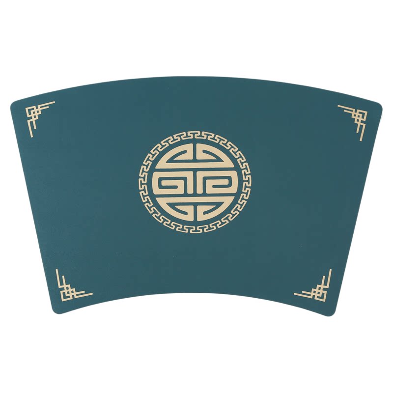 新中式扇形皮革餐垫防水防油