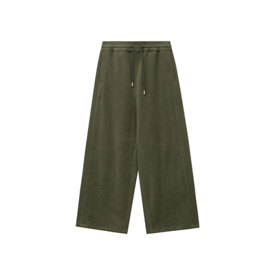 宽松休闲直筒加绒运动裤