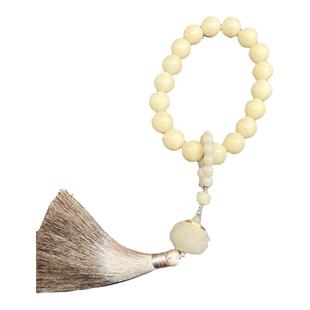 天然白玉菩提根手串持夜光石莲花香囊带流苏跑环配饰件汉服佛念珠