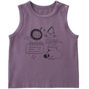 男童背心夏季儿童上衣幼儿可爱婴儿衣服女童吊带无袖薄款宝宝T恤