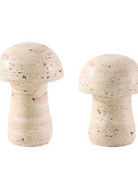 创意大理石仿真蘑菇摆件ins风