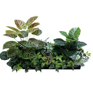 wo+仿真绣球太阳花绿植混搭花箱花槽装饰花商场餐厅室外落地摆放