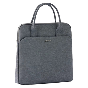 杰利公文包男款手提包文件袋公务员包商务电脑包女士高级感帆布政府大容量拉链袋通勤会议出差公务包定制logo