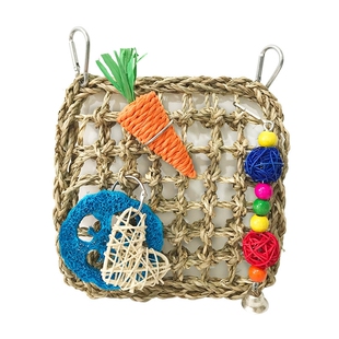 兔子玩具宠物笼内自嗨专用的草网垫子荷兰猪龙猫磨牙解闷啃咬板网