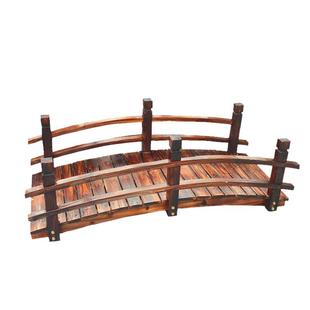 定制实木碳化防腐公园风景木桥花园庭院户外田园仿古艺术古典拱桥