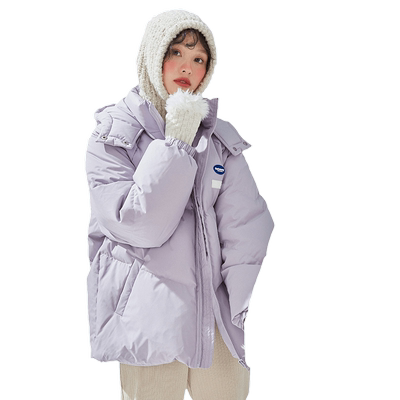 唐狮冬季羽绒服女连帽短款小个子