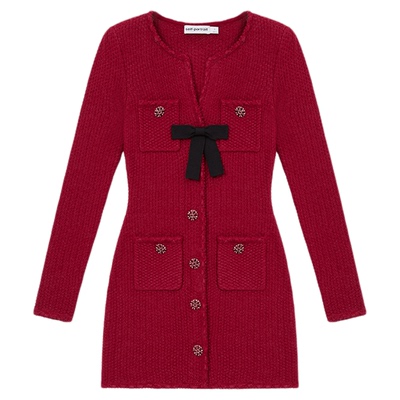 self-portrait甜美复古绵羊毛裙