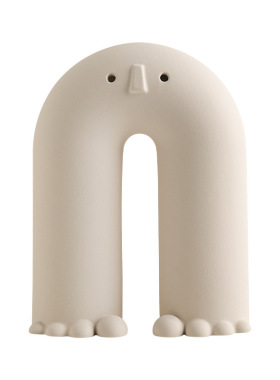 中古侘寂风陶瓷花瓶摆件家居客厅玄关桌面可爱艺术插花装饰样板房