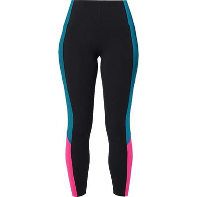 热力裤高腰拼色九分紧身裤女