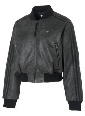 Adidas阿迪达斯三叶草女装2025冬季新款WJ PU PAD休闲夹克KC2656