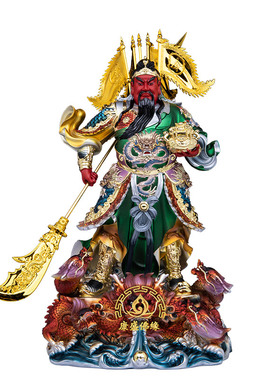 树脂关公武财神神像客厅摆件