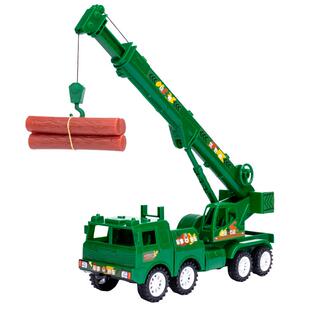 大号吊车 儿童惯性玩具男孩工程车小孩子绿色军事吊机宝宝起重机