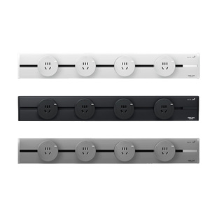 德力西明装5代轨道插座带线可移动电源电力滑轨导轨联排插排