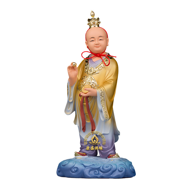 康盛汉白玉客厅招财进宝童子