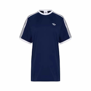 adidas阿迪达斯三叶草男圆领透气运动针织休闲百搭短袖T恤HZ9634
