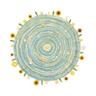 虞美人向阳花雪球沁柔花束毯材料包diy手工编织礼物毛线钩针盖毯