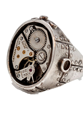 特别蒸汽朋克青铜铸造手表戒指