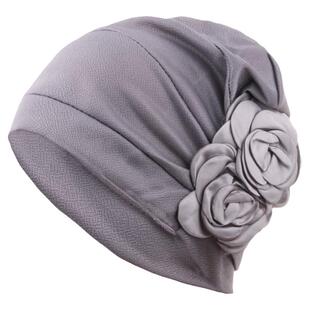 新款头套纱巾帽化疗后女士帽子薄款光头套凉爽包头透气纯色月子夏