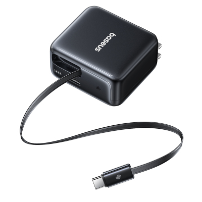 倍思灵动充伸缩线氮化镓充电器