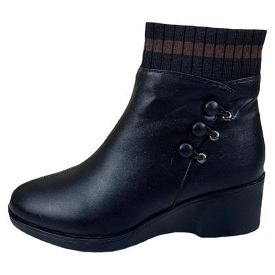 新款女士短靴加绒平底