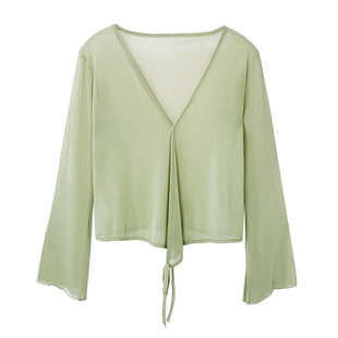 古典舞蹈仙气飘逸网纱衣身韵中国民族舞艺考上衣练功服形体训练服