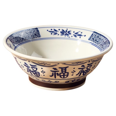福字陶瓷面碗釉下彩吃面大碗