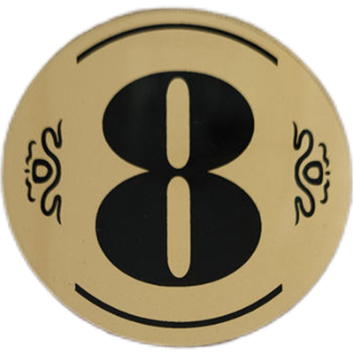 饭店桌牌桌号贴8cm亚克力台号贴