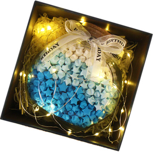 创意幸运星星漂流瓶空瓶子夜光手工diy折纸条许愿瓶五角星木塞520