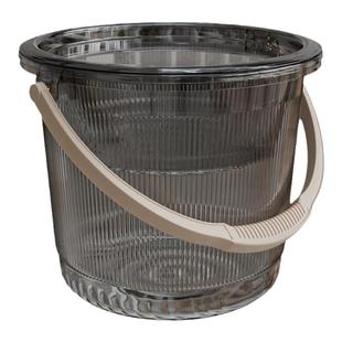 水桶套装家用洗衣桶塑料桶带盖储水用洗头洗澡桶透明收纳手提桶